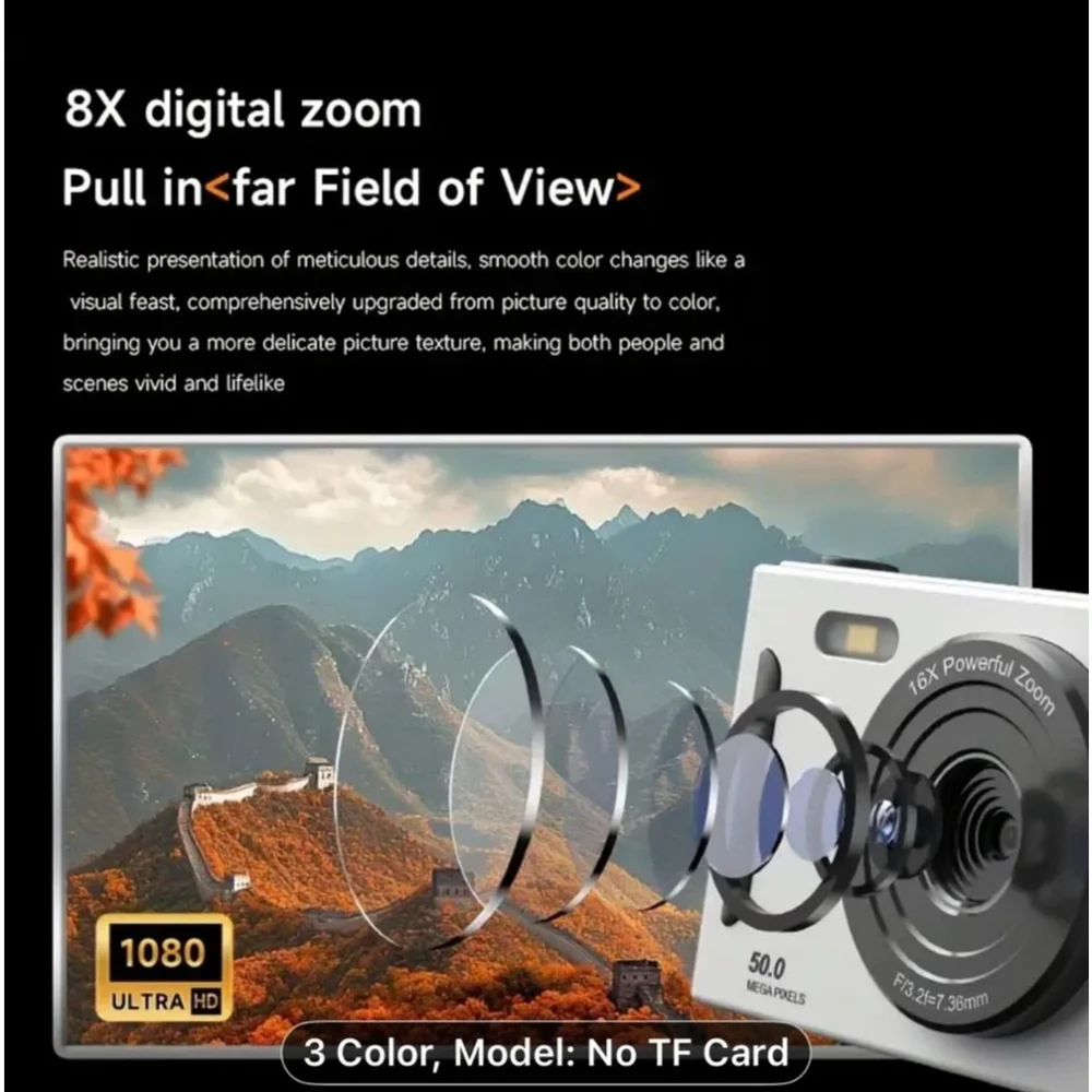 M-26 50 Mega Pixel 16 x Zoom 32 GB Digital Retro Camera with Video Capture